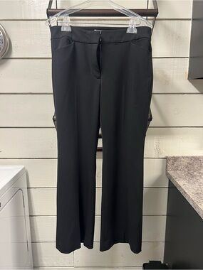 White House Black Market Black Straight-Leg Dress Trousers